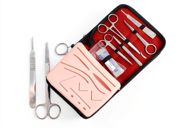 Suture Practice Kit MedSurgic Silicone Pad with Forceps for Students-2