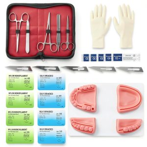 Dental Suture Practice Kit TopExer Oral Set with 4 Silicone Pads-0