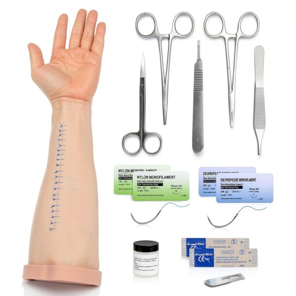 Suture Practice Arm Kit MedEduQuest with Realistic Silicone and Mesh-0