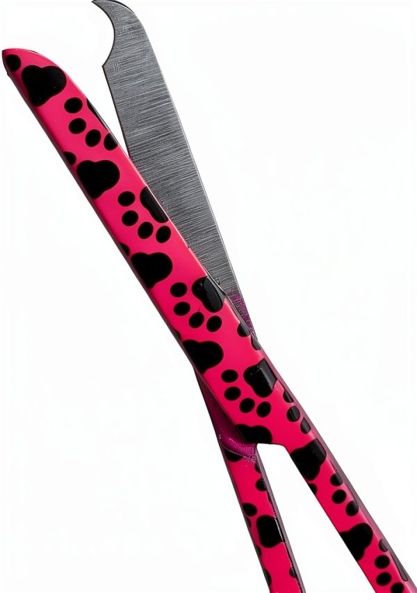 Suture Stitch Scissors 4.5" Pink Paws Pattern by A2Z SCILAB-2
