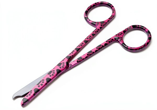 Suture Stitch Scissors 4.5" Pink Paws Pattern by A2Z SCILAB-1