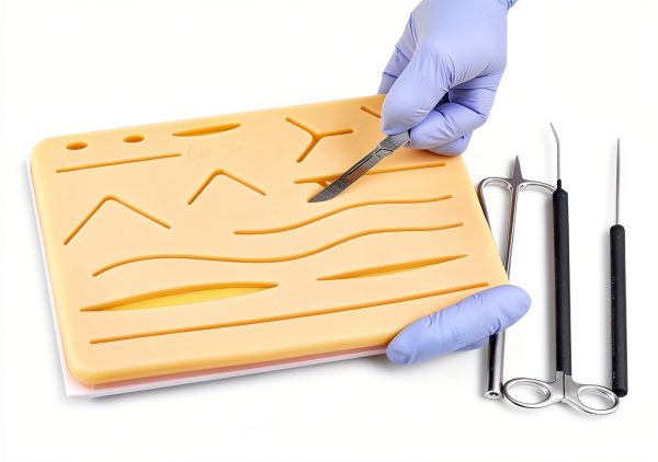 Suture Practice Kit MedSurgic Silicone Pad with Forceps for Students-1