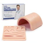 Scian 2 piece 3 layer Suture Practice Pad with 14 Wounds and DIY-0