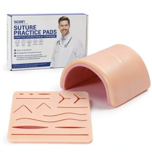 Scian 2 piece 3 layer Suture Practice Pad with 14 Wounds and DIY-0