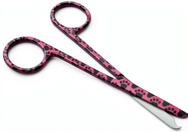 Suture Stitch Scissors 4.5" Pink Paws Pattern by A2Z SCILAB-0