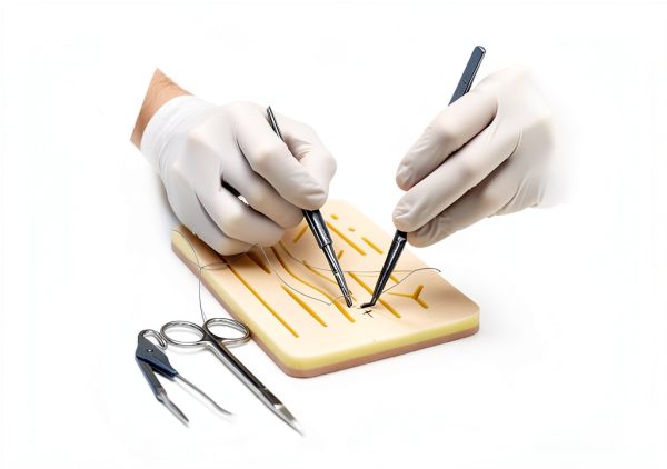 Suture Practice Kit MedSurgic Silicone Pad with Forceps for Students-3