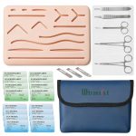 Ultrassist Suture Practice Kit Large Silicone Pad with Complete Tools-0