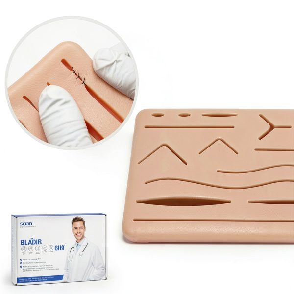 Scian 2 piece 3 layer Suture Practice Pad with 14 Wounds and DIY-2