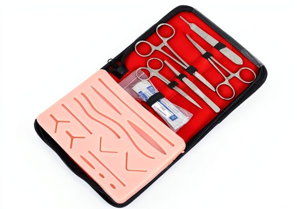 Suture Practice Kit MedSurgic Silicone Pad with Forceps for Students-0
