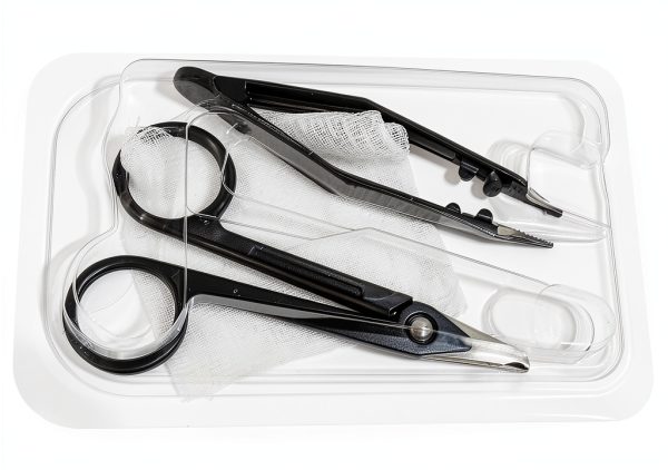 Dukal Single Use Suture Removal Kit Pack Scissors, Forceps, Gauze-7