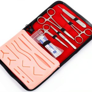Suture Practice Kit for Medical and Vet Students, Complete Real Skin Feel Open Surgical Complete Suture Training Set Silicone suturing pad Practice kit Model for Medical Student-0